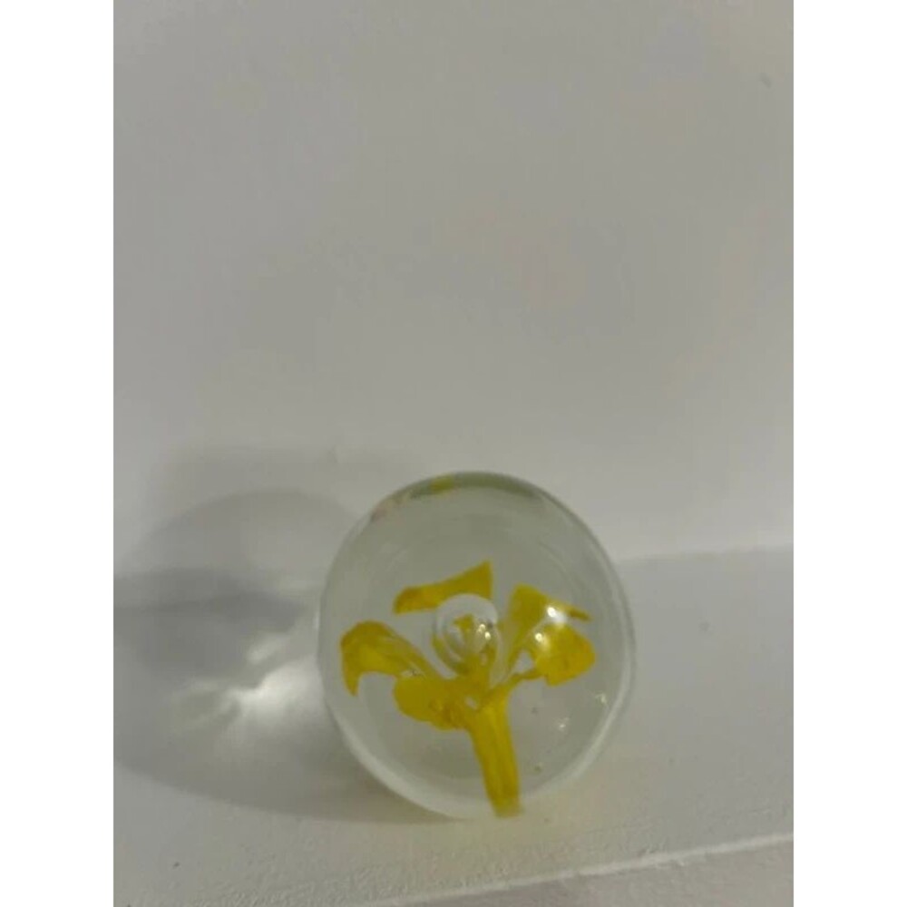 Yellow Flower Floral Paperweight Decor